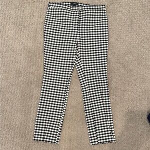 Theory Monochrome Checkered Pants